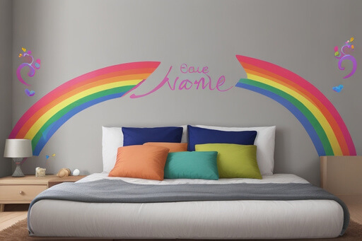 Rainbow Wall Stickers Bring Color to Your Bedroom