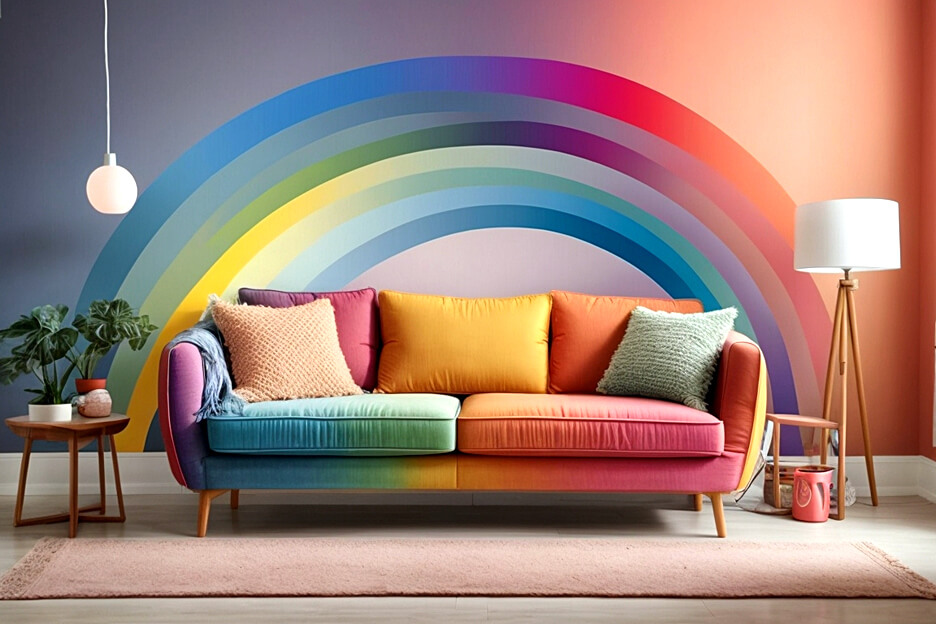 Roy G. Biv in Your Living Room Rainbow Wall Art