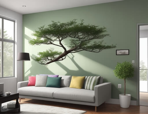 Rustic Charm Tree Wall Decor for Cozy Living Room Vibes