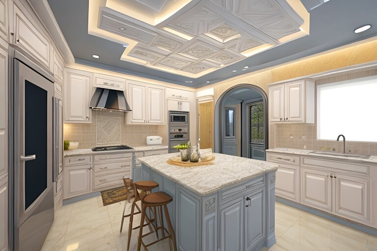 Seaside Serenity Nautical Inspired Kitchen Ceiling Concepts