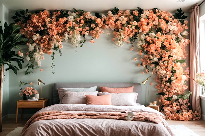 Secret Garden Floral Flower Wall Stickers for Dreamy Bedrooms