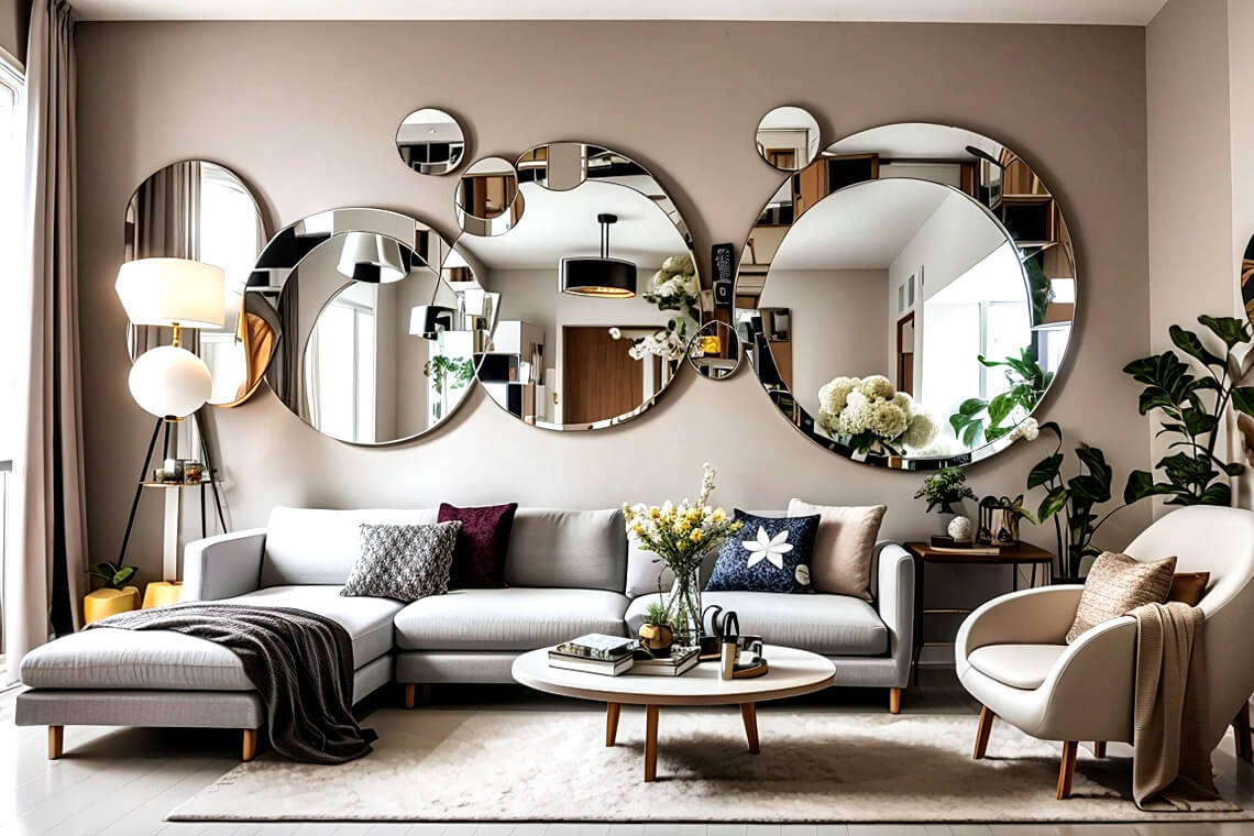 Shine Bright Creative Living Room Mirrors