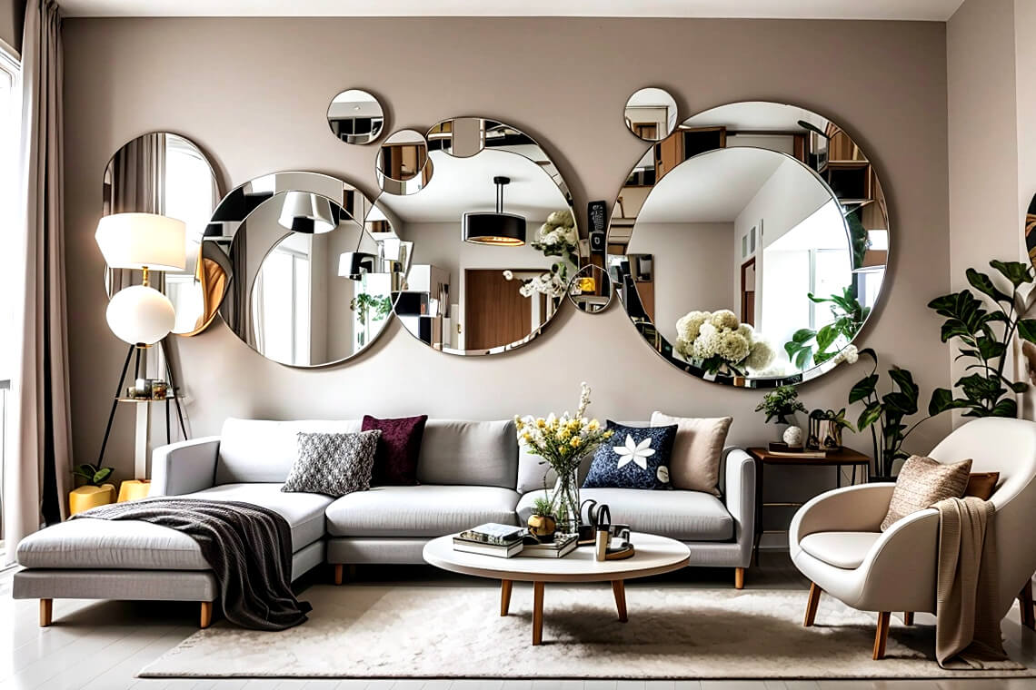 32 Mirror Wall Decoration Ideas for Living Room Mous Syusa