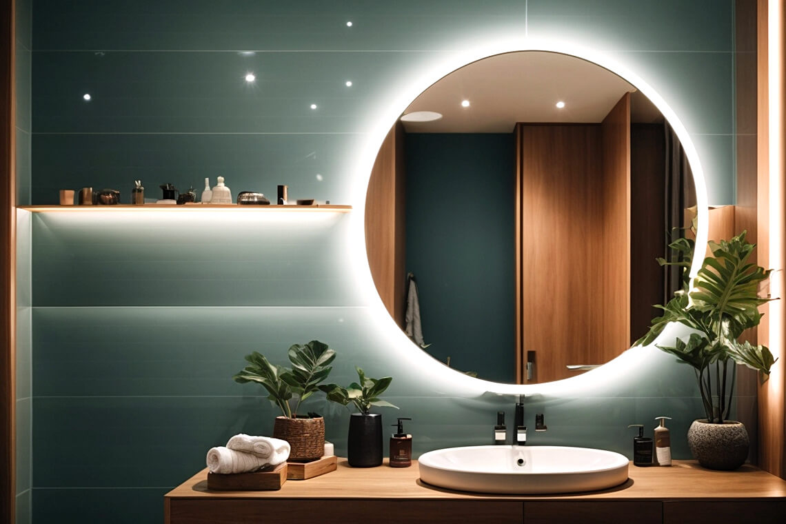 Sleek and Modern Mirror Wall Styling