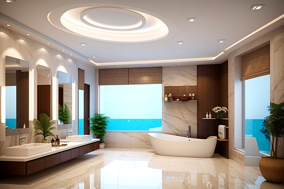 Sleek and Stylish Minimalist Bathroom Ceilings