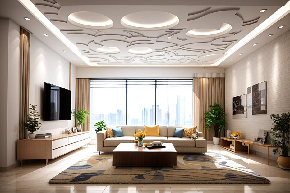 Sophistication Overhead Contemporary Ceiling Designs