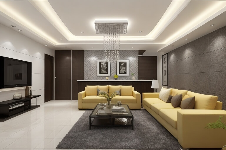 Sublime Overhead Uncomplicated False Ceiling Designs