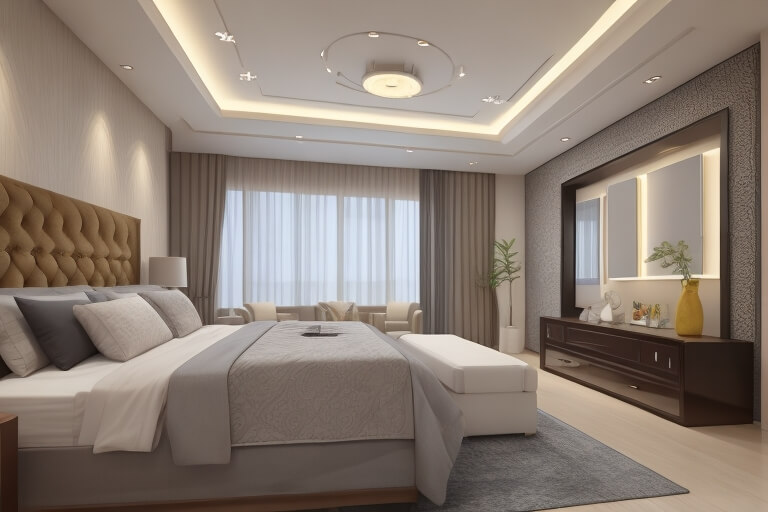 Suspended Beauty A Bedroom False Ceiling to Inspire