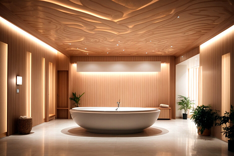 Suspended Beauty Washroom False Ceiling Concepts