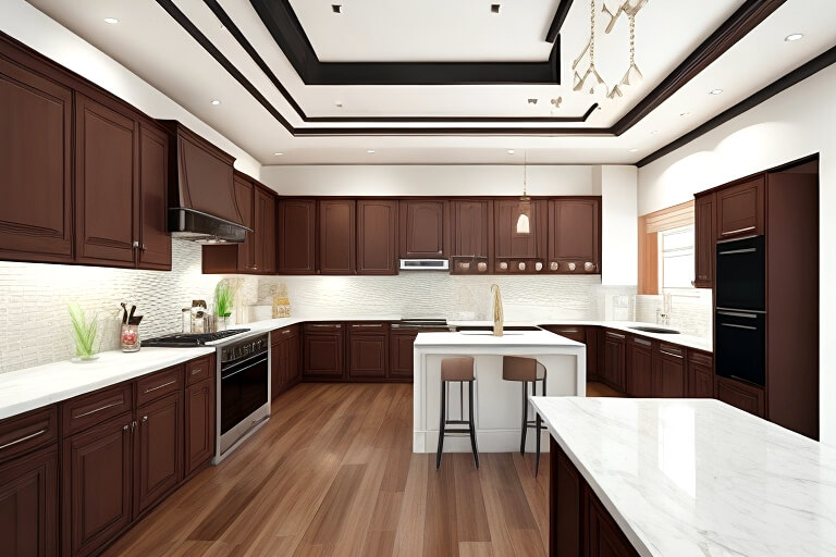 Suspended Elegance Modern Kitchen False Ceiling Ideas