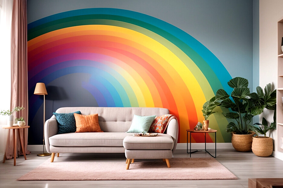 Vivid Living Rainbow Wall Stickers
