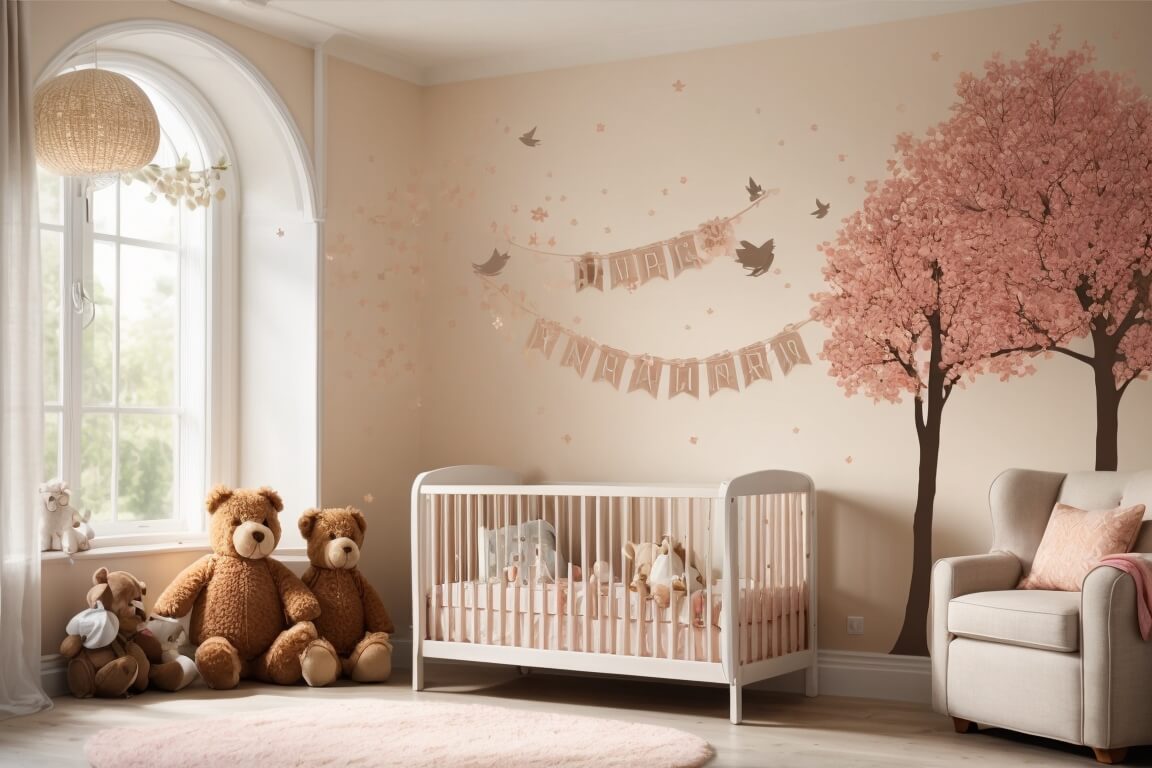 Whimsical Wall Decals Adding Magic to Nursery Bedrooms