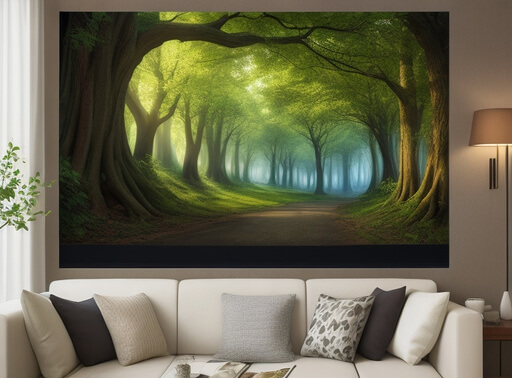 Whimsical Woodland Tree Wall Graphics for Cozy Living Rooms