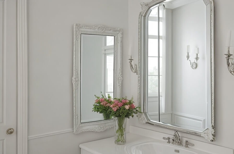 A Canvas of Reflection White Wall Mirrors in Artful Arrangements