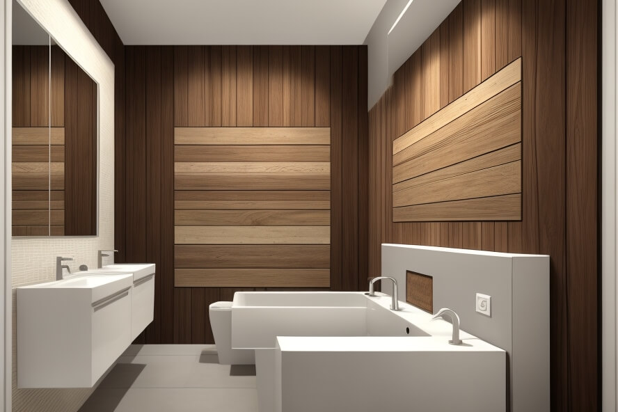 Bathroom Serenity Transforming Spaces with Wood Accent Walls