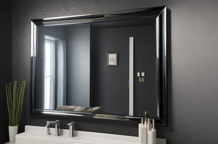 Black Beauty Elevating Bathroom Decor with Dark Mirrors