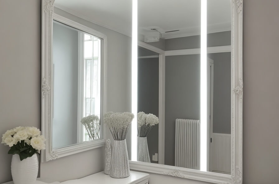 Bright Reflections Illuminating Interiors With White Wall Mirrors 