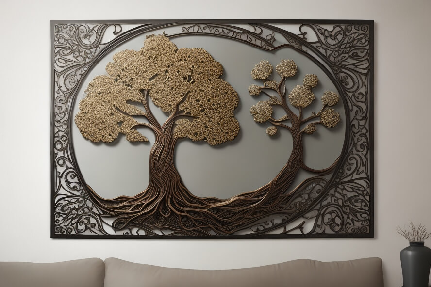 Celestial Canopy Tree of Life Metal Wall Art for Cosmic Vibes