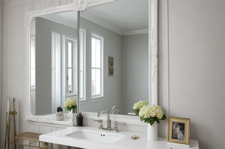 Clean Aesthetics White Wall Mirrors for a Crisp and Fresh Look