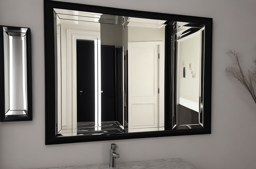 Edgy Elegance Black Wall Mirrors in Urban Home Design