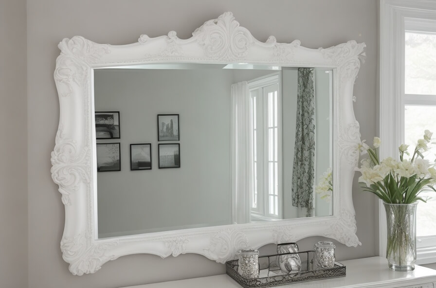 Elevate Your Space White Wall Mirrors as Decorative Statements