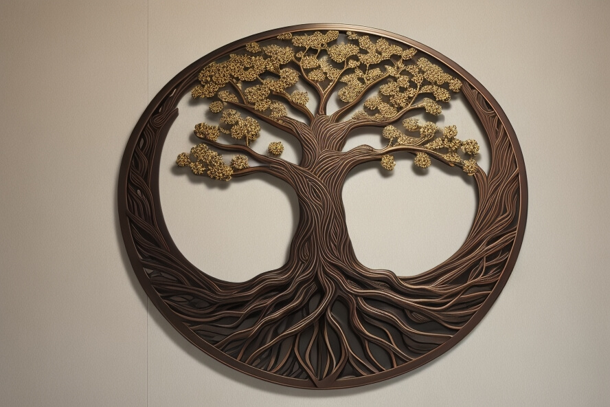 Enchanting Arboreal Beauty Tree of Life Metal Wall Artwork