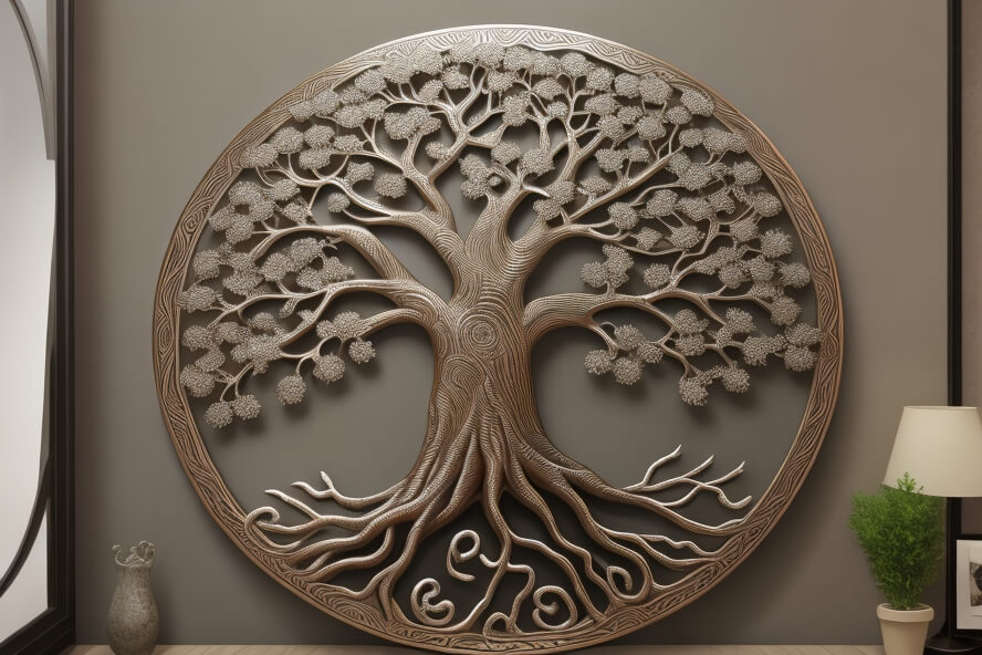 Eternal Roots Tree of Life Metal Wall Art for Timeless Decor