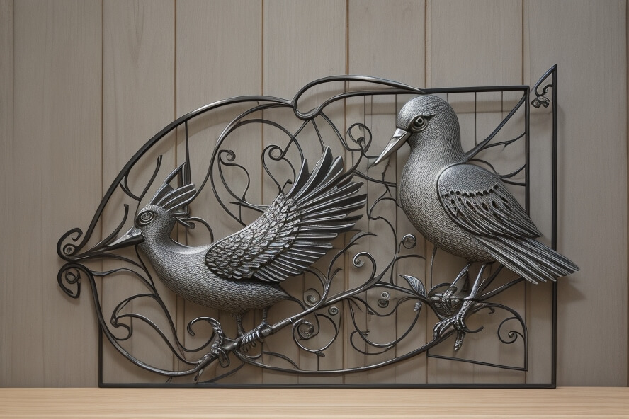 Feathers of Steel Exploring the Allure of Striking Metal Bird Wall Hangings