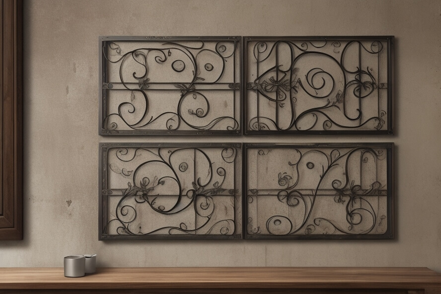 Forged Elegance A Rustic Metal Tapestry