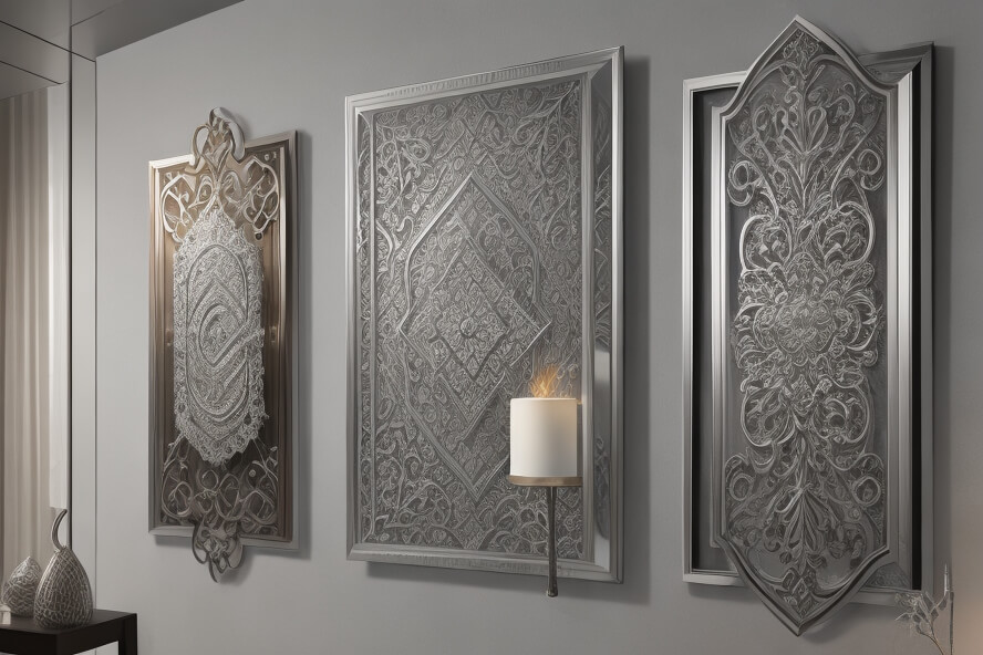 Mesmerizing Silver Swirls Whimsical Metal Wall Decor