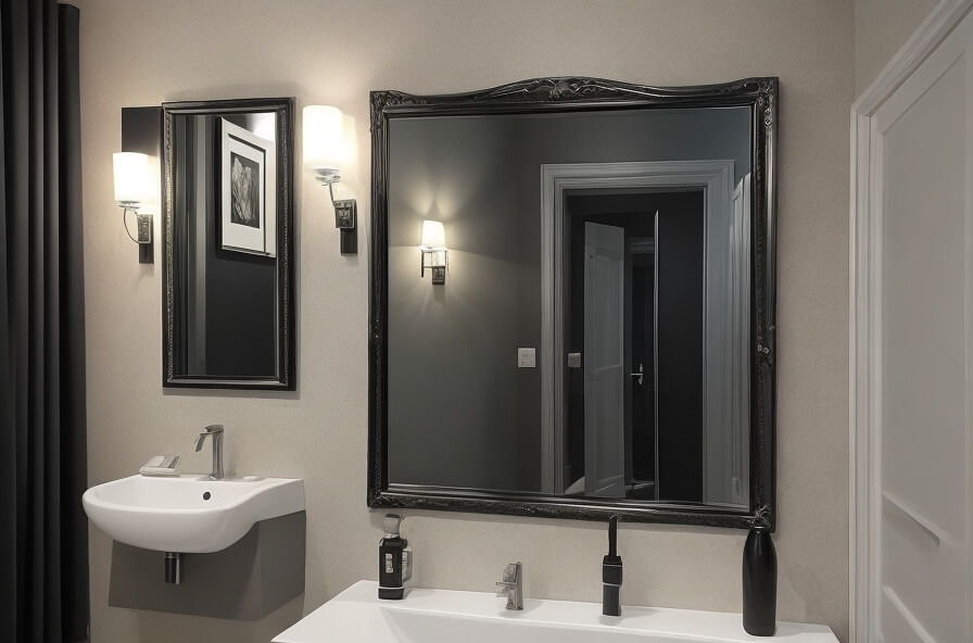 Midnight Reflections Creating Depth with Black Mirrors