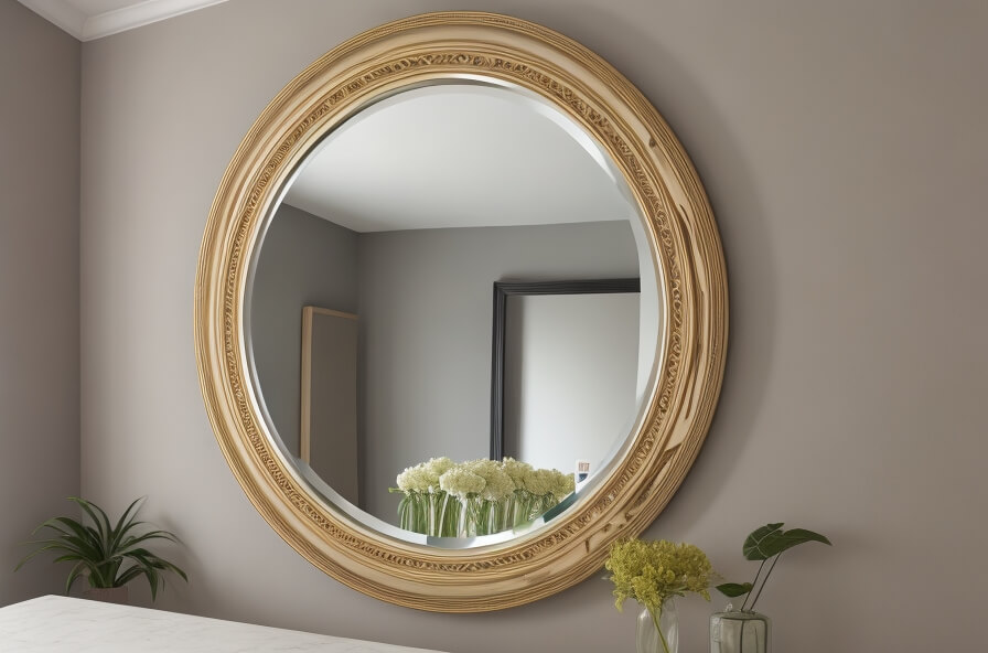 Minimalist Chic Frameless Round Wall Mirror