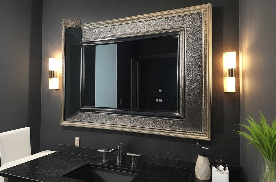 Minimalist Marvels Black Mirrors in Clean and Simple Designs