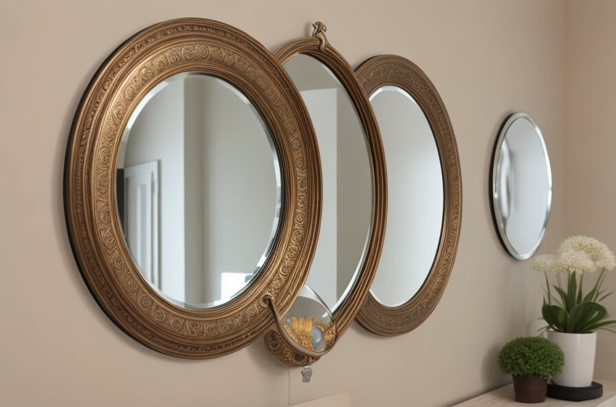 Modern Simplicity Sleek Round Wall Mirror
