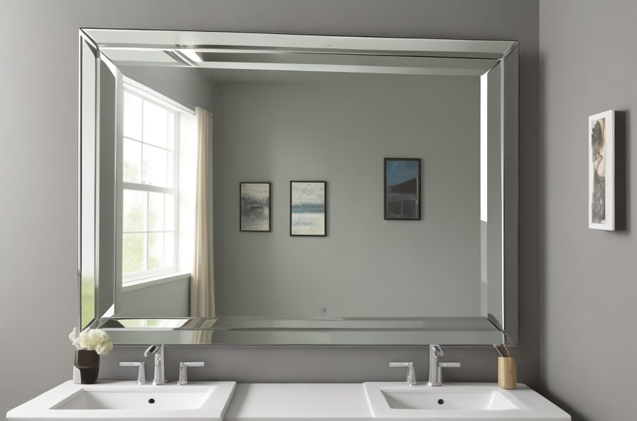 Reflecting Elegance Contemporary Rectangle Wall Mirror
