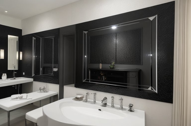 19 Dramatic Darkness: How Black Wall Mirrors Add Depth to Any Space ...