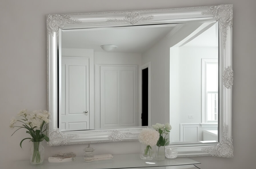 Scandinavian Serenity White Wall Mirrors in Nordic Inspired Decor