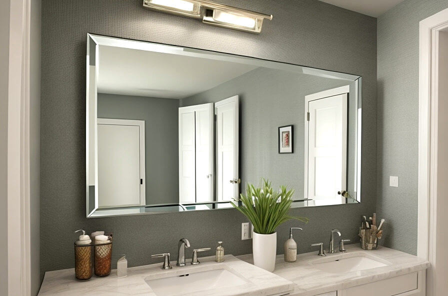 Space Maximization Clever Mirror Designs for Small Bathrooms