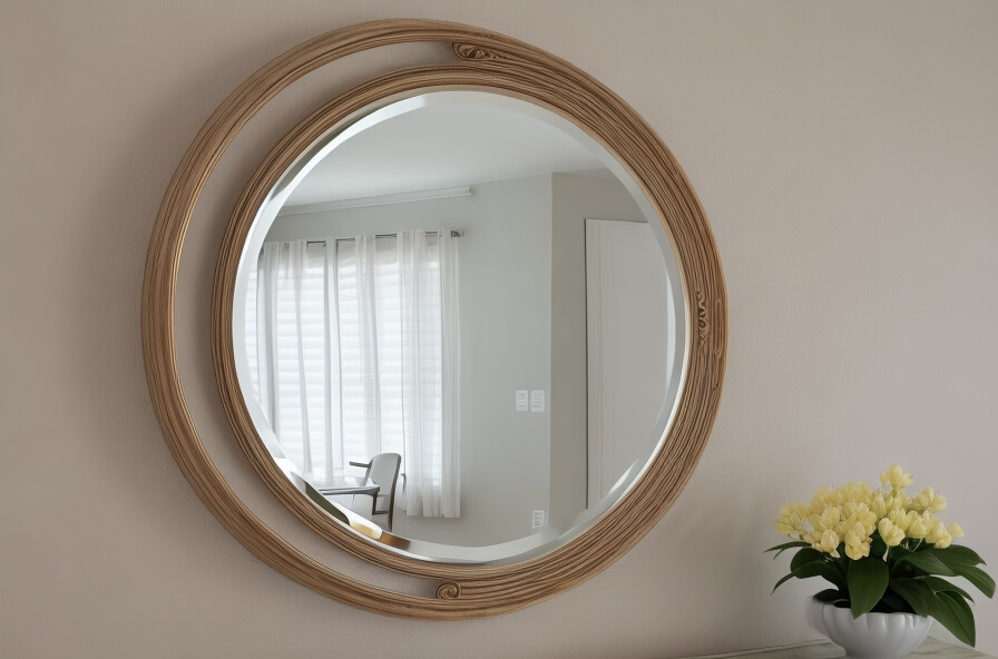 Timeless Beauty Silver Framed Round Wall Mirror