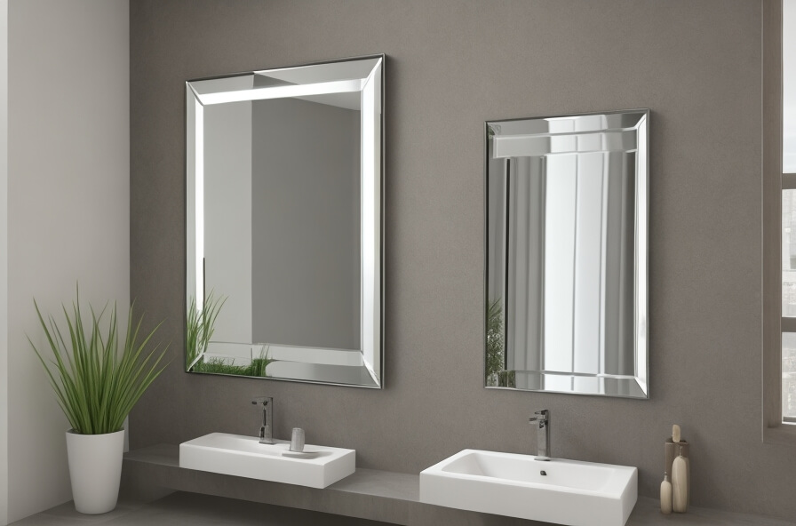 Transparency Trends Glass Pane Rectangle Mirror