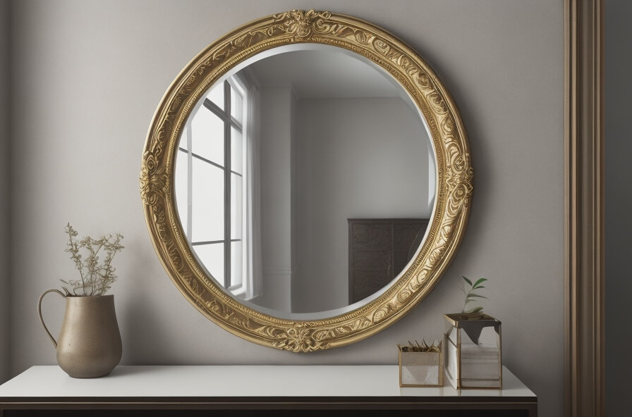 wall decor round mirror